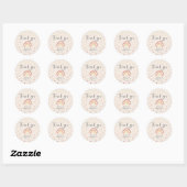 Roze Terracotta Rainbow Baby shower Dank u Ronde Sticker (Vel)