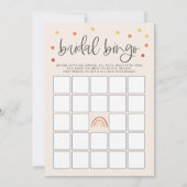 Roze Terracotta Regenboog Bruidsdouche Bingo Spel Kaart (Voorkant)