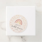 Roze Terracotta Regenboog Bruidsdouche Persoonlijk Bedankjes Labels (In situ)