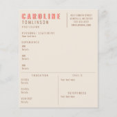 Roze Terracotta Typografie Creative Modern Resume (Voorkant)