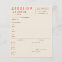 Roze Terracotta Typografie Creative Modern Resume