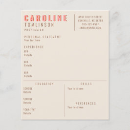 Roze Terracotta Typografie Creative Modern Resume