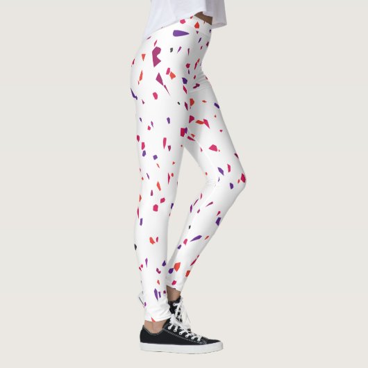 Roze Terrazo Elegant Summer Leggings (Rechts)