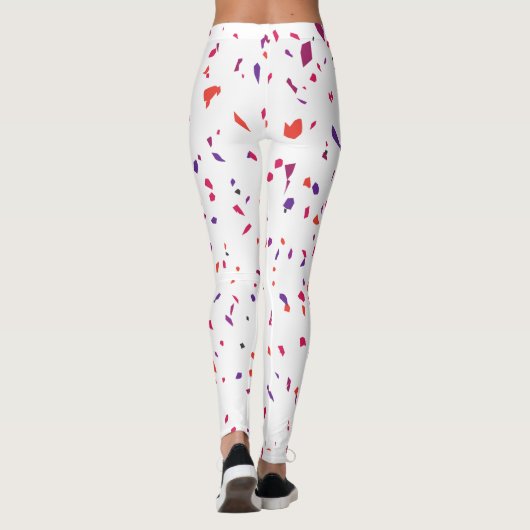 Roze Terrazo Elegant Summer Leggings (Achterkant)