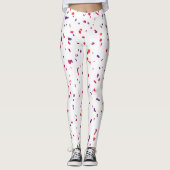 Roze Terrazo Elegant Summer Leggings (Voorkant)