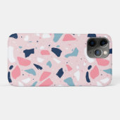 Roze Terrazzo Patroon Case-Mate iPhone Case (Achterkant (horizontaal))