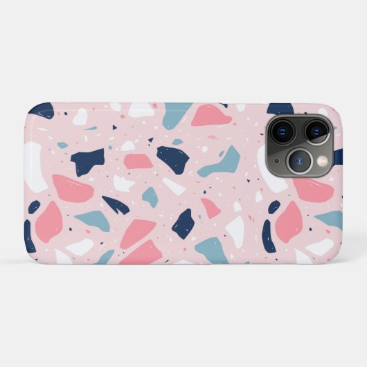 Roze Terrazzo Patroon Case-Mate iPhone Case (Achterkant (horizontaal))