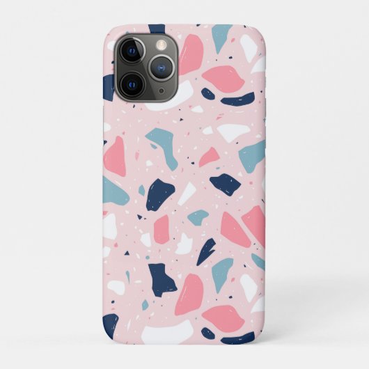 Roze Terrazzo Patroon Case-Mate iPhone Case (Achterkant)