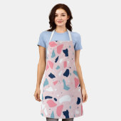 Roze Terrazzo Patroon Schort (Gedragen)