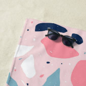 Roze Terrazzo Patroon Strandlaken (In situ)