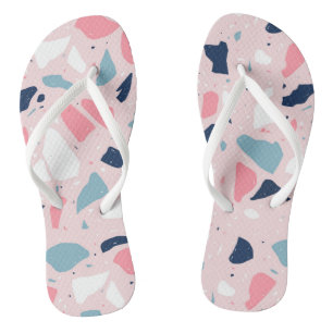Roze Terrazzo Patroon Teenslippers