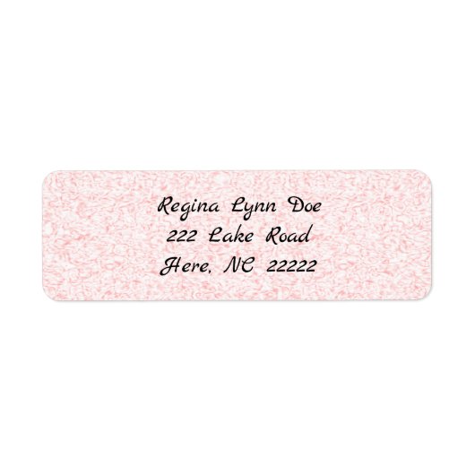 Roze terugzendadreslabels etiket (Voorkant)
