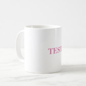 Roze testmok koffiemok (Voorkant links)