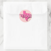 ROZE TEXAS RONDE STICKER (Tas)