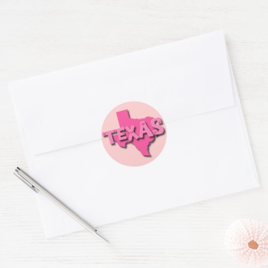 ROZE TEXAS RONDE STICKER (Envelop)
