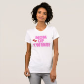 Roze Text mama van Twins T-shirt (Voorkant volledig)
