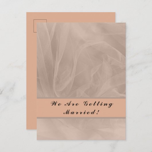 Roze textiel, getextureerd afdrukken uitnodiging briefkaart (Voorkant / Achterkant)