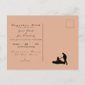 Roze textiel, getextureerd afdrukken uitnodiging briefkaart (Achterkant)