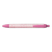 Roze Texturen Zwarte Inkt Pen (Achterkant)