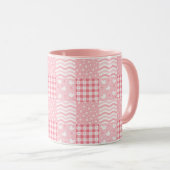 Roze Textures Mok (Voorkant rechts)