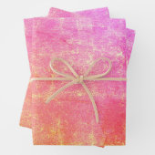 Roze textuur  Antiek Geel Paars Chic Inpakpapier Vel (In situ)