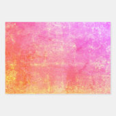 Roze textuur  Antiek Geel Paars Chic Inpakpapier Vel (Voorkant)