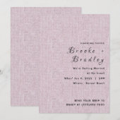 Roze Textuur Bruiloft Kaart (Voorkant / Achterkant)