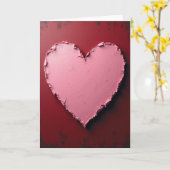 Roze Textuur Hart Liefdeskaart Kaart (Gele Bloem)