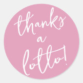 Roze Thanks a Lotto Sticker Loterijbiljet Favor (Voorkant)