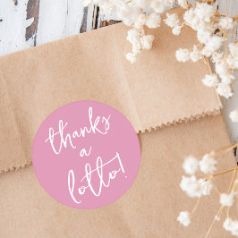 Roze Thanks a Lotto Sticker Loterijbiljet Favor