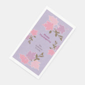 Roze Thanksgiving Fall Leaves Personalize Name Servet (Hoek)
