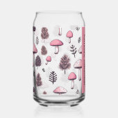 Roze Thanksgiving Herfst Paddenstoelen Personalise Blikvorm Glas (Achterkant)
