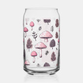 Roze Thanksgiving Herfst Paddenstoelen Personalise Blikvorm Glas (Links)