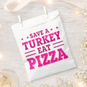 roze Thanksgiving red kalkoen pizza Bedankzakje (Geknipt)