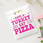 roze Thanksgiving red kalkoen pizza Bedankzakje (Gezegeld)
