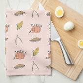 Roze  Thanksgiving Theedoek (Quarter Fold)