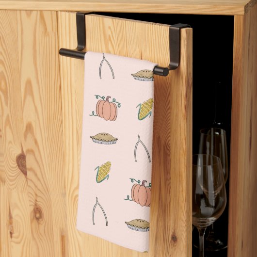 Roze  Thanksgiving Theedoek (Derde Gevouwen)