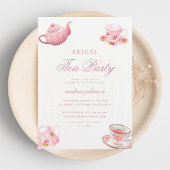 Roze Thee Bruiloft Bridal Shower Kaart