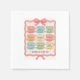 Roze Thee cup ontwerp Servet