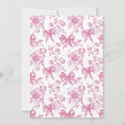 Roze thee Hij zei dat ze Vrijgezellenfeest spelkaa Aankondiging (Achterkant)