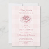 Roze thee met de moeder om Baby shower te zijn Kaart (Voorkant)