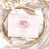 Roze thee met de moeder om luierrapper te zijn informatiekaartje