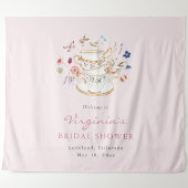 Roze thee partij tapijt wandkleed