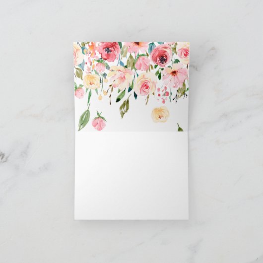 Roze Thee Party Bedankbrief Bedankkaart (Binnen)