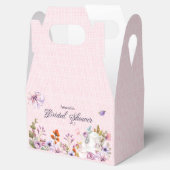 Roze Thee Party Bruidsfeest met Bloemmotief Bedankdoosjes (Geopend)