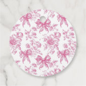 Roze Thee Party Bruiloft Feest Bedankjes Labels (Achterkant)