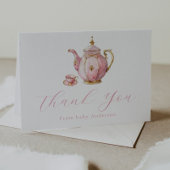Roze Thee Party Dank Je Briefkaart