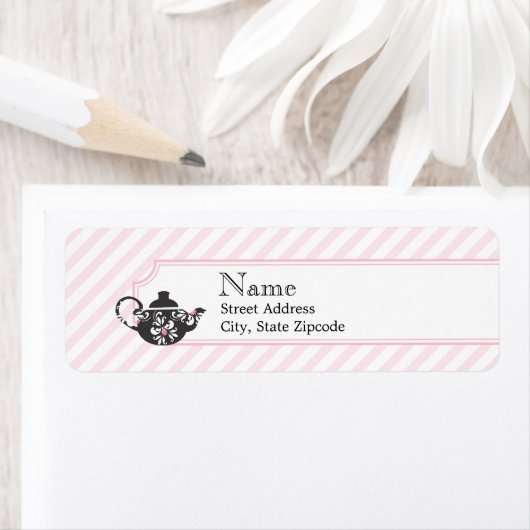 Roze thee retour adres label (Insitu)