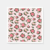Roze Thee Rozen Papieren servetten (Voorkant)