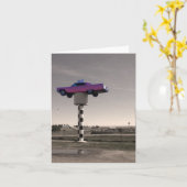 Roze Theebus Kaart (Gele Bloem)